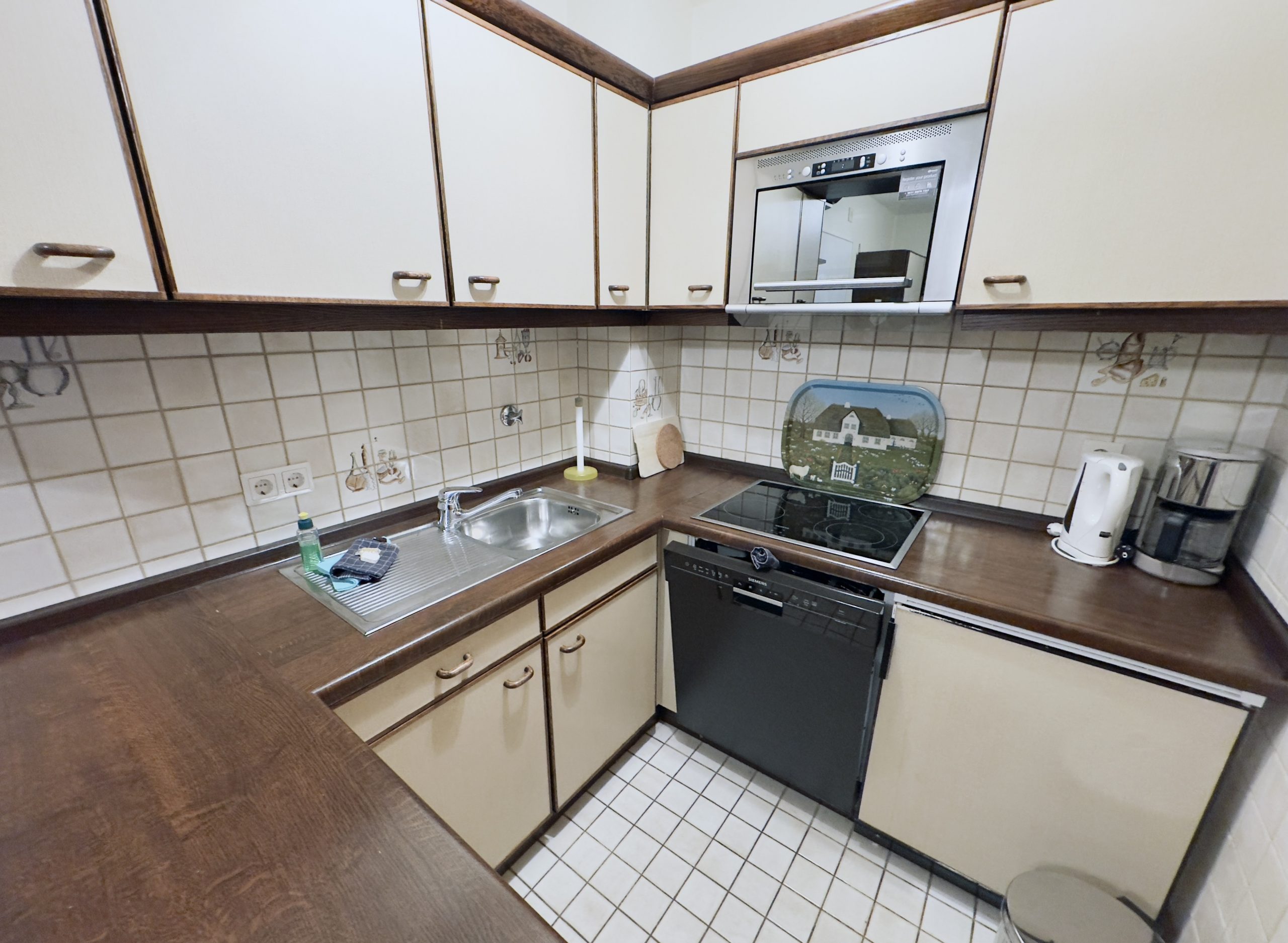 Küche, Ferienwohnung 6, Haus Nordland, Westerland, Sylt